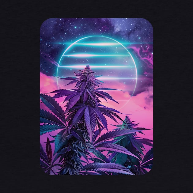 Synthwave Weed by DavidLoblaw